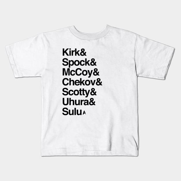 STAR TREK - Classic lineup Kids T-Shirt by ROBZILLA